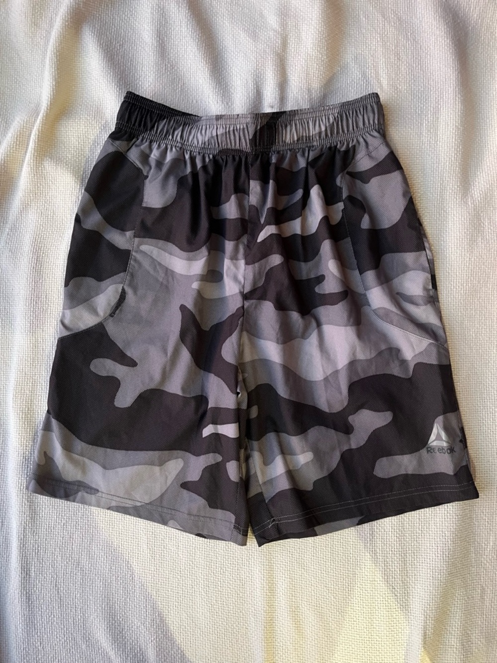 Reebok Black & Gray Camo Performance Shorts
